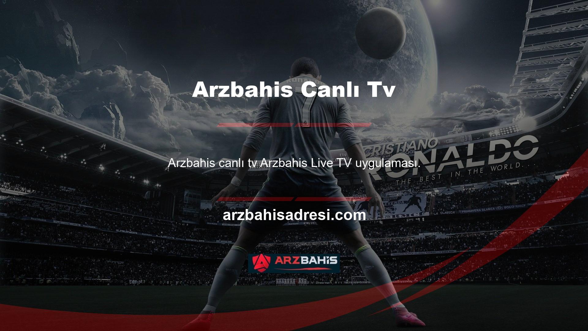 Arzbahis Live TV uygulaması, kurulumundan bu yana bahis sitesinin ana sayfasındaki ücretsiz uygulamalardan biri olmuştur